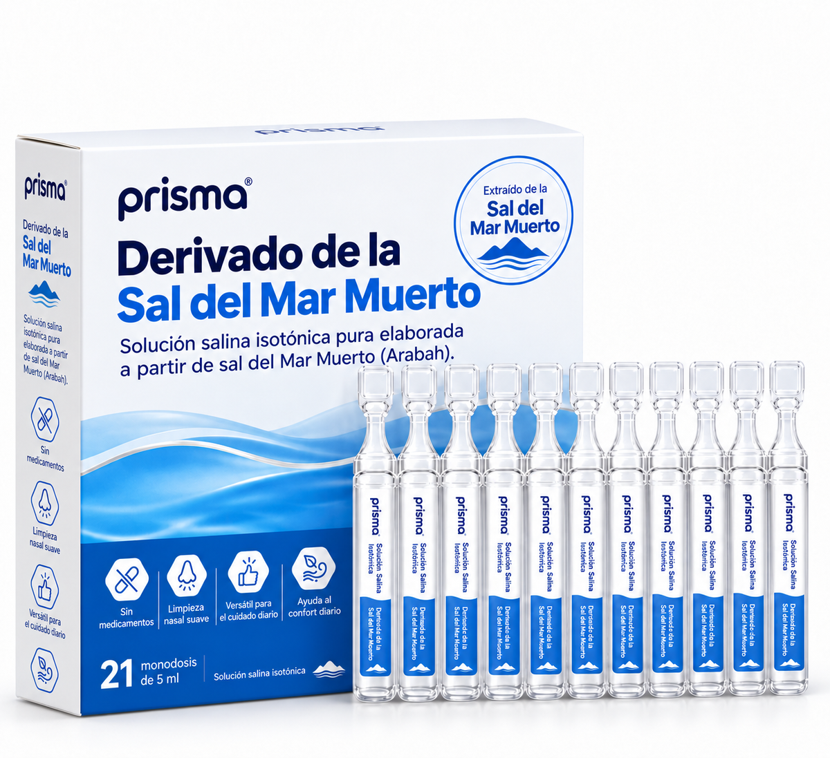 Solución salina en dosis para nebulizador